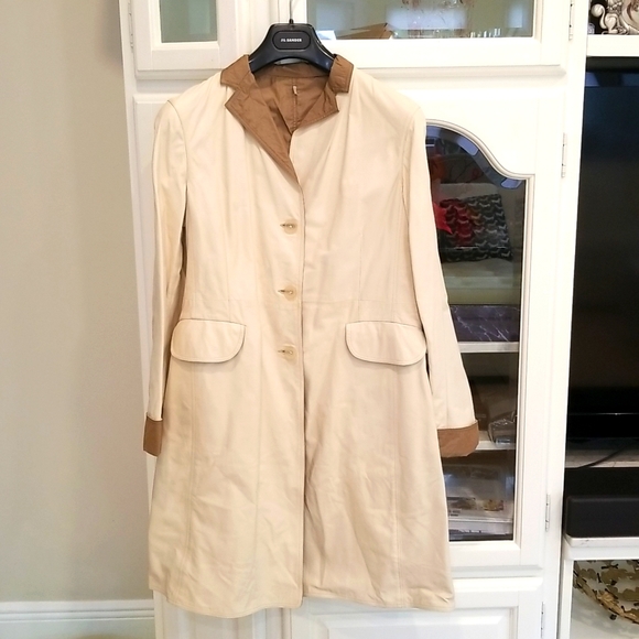 Jil Sander Jackets & Blazers - JILL SANDERS LEATHER REVERSIBLE COAT